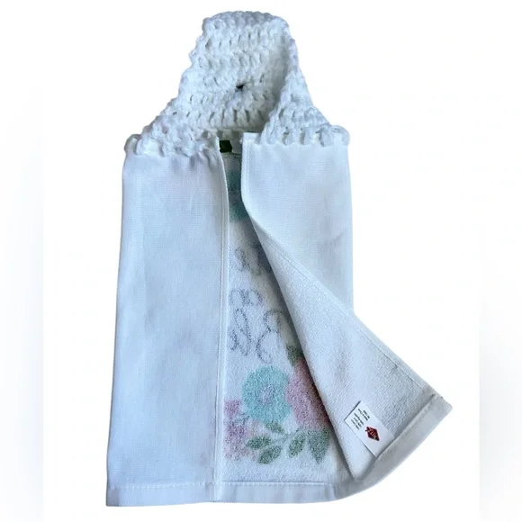 Hand Crafted Floral Hanging Kitchen Hand Towel Colorful Grateful and Blessed - Picture 7 of 8